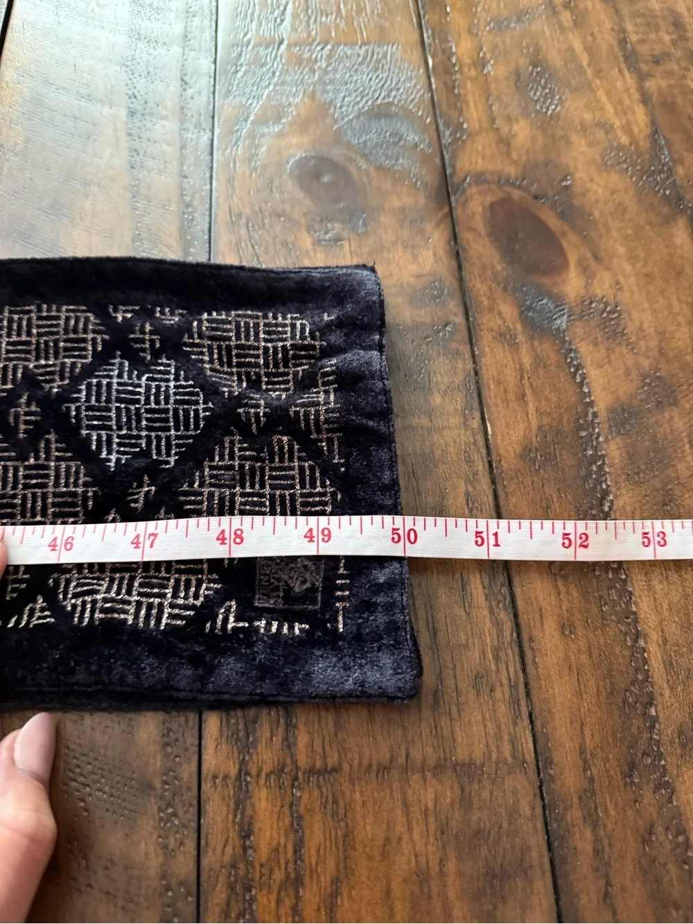 Venetia Stvdivm Black Velvet Scarf with Silver and Gold Geometric Design